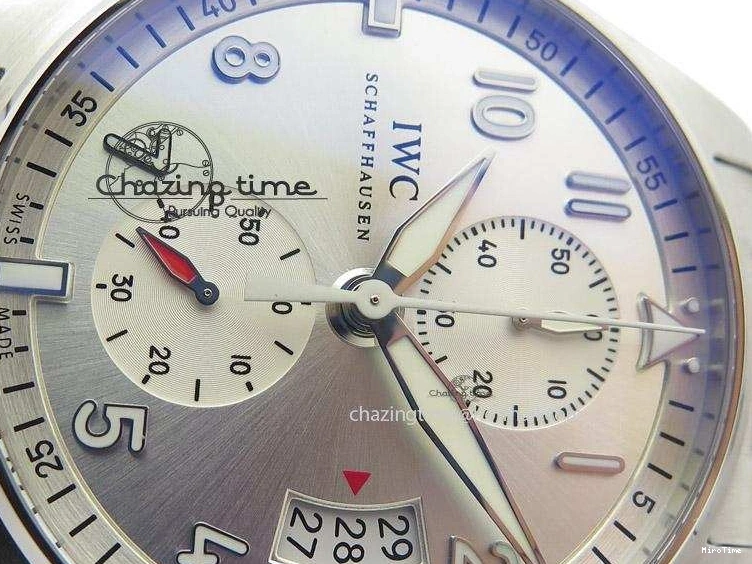 MIROTIME 0315 Pilot Chrono SS IW387809 ZF 1:1 Best Edition Silver Dial On SS Bracelet A Trendsetting 7327